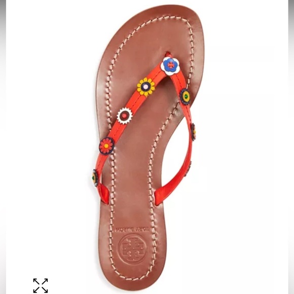 TORY BURCH Marguerite Terra Thong Sandals Size 7.5 - Picture 1 of 6